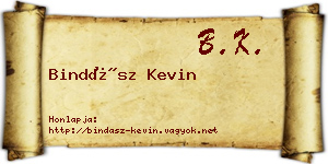 Bindász Kevin névjegykártya